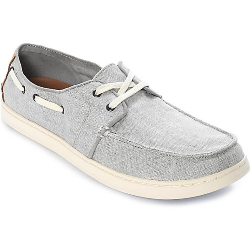 TOMs Culver Lace Up Drizzle Gray Boat Shoes